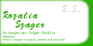 rozalia szager business card